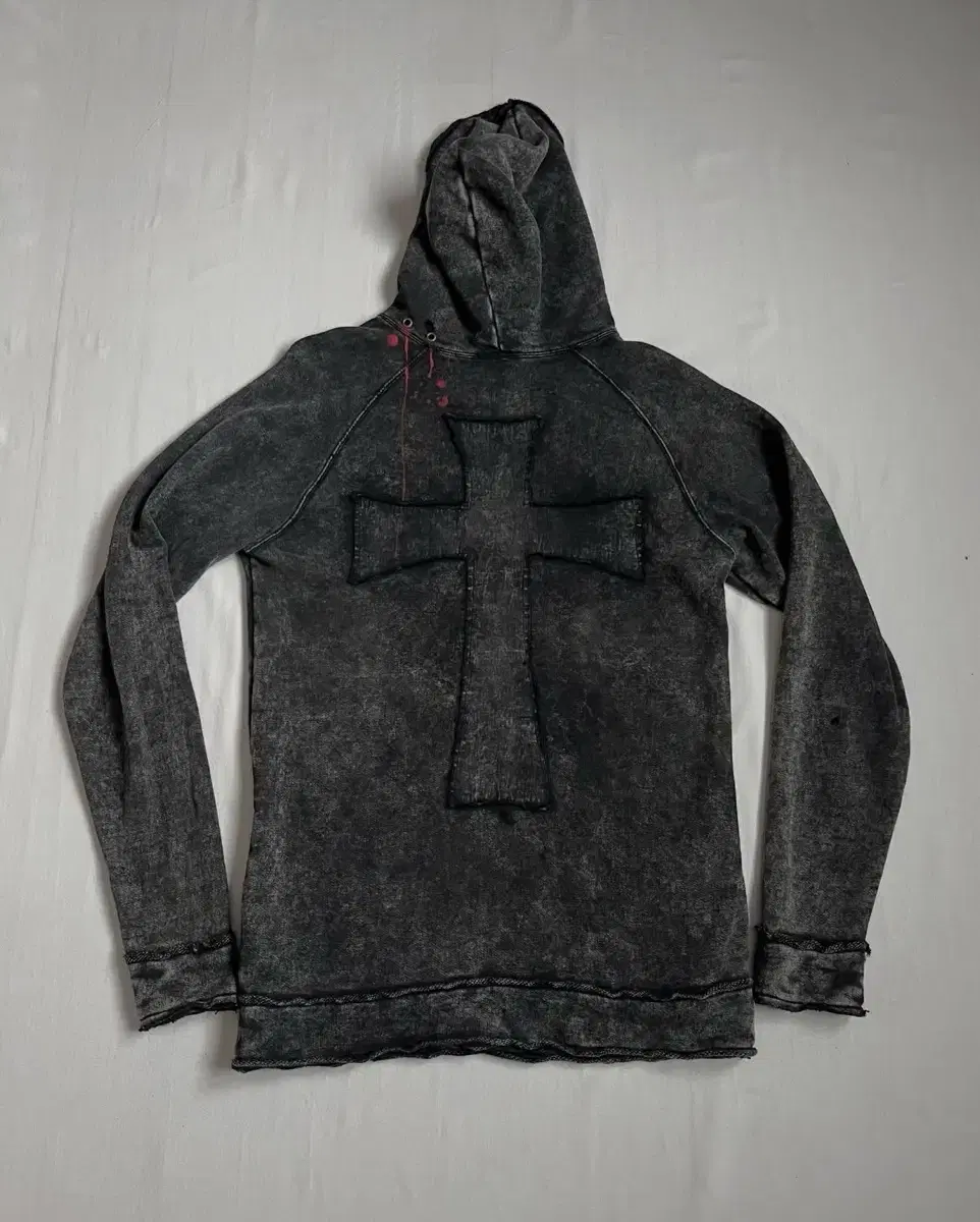 PPFM Archive Damaged Cross Design Hoodie